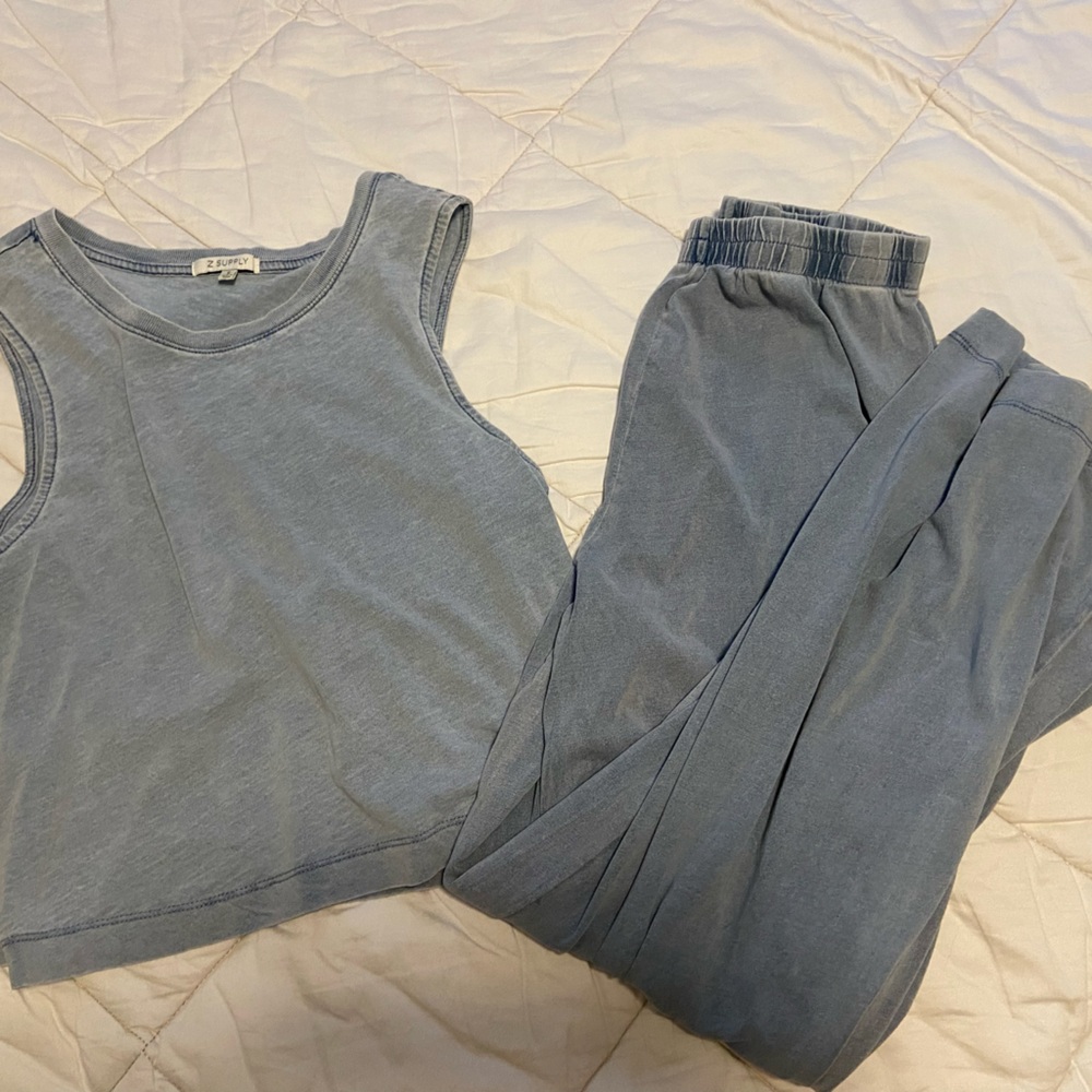 Cozy fake denim set !